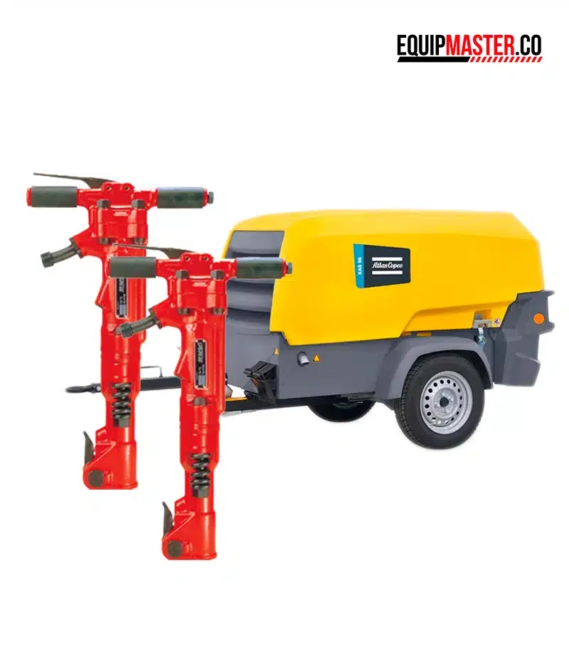 compresor portatil xas98kd kit 2 incluye 2 martillo de 60 o 90 libras equipmaster